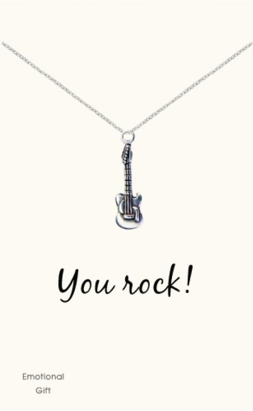 Guitar silver pendant